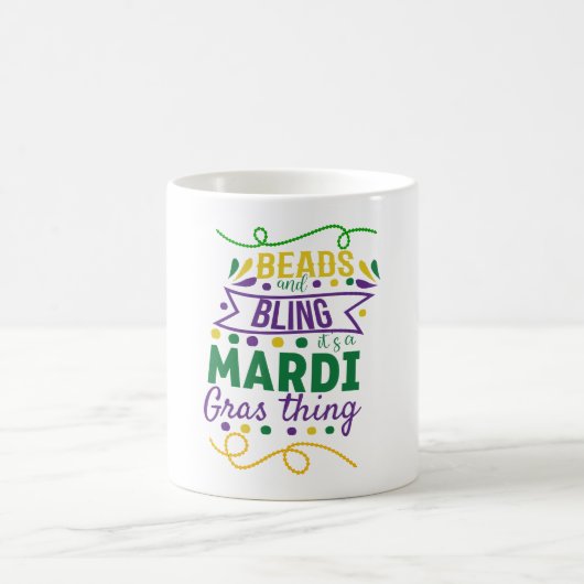 Mug Perles et Bling C'est une chose de Mardi Gras (Centre)