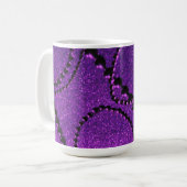 Mug Perles foncées avec bouchon de café en fécule méta (Devant gauche)
