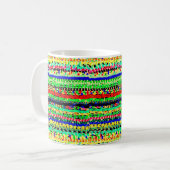 Mug Perles rayées colorées superbes Conception abstrai (Devant gauche)