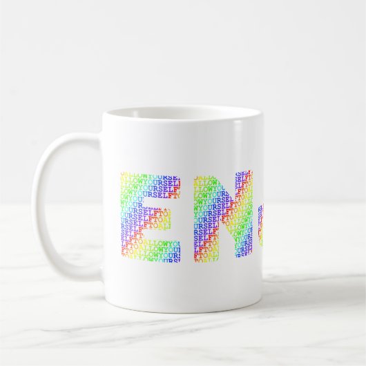 Mug Permettez-vous de PROFITER de couleurs arc-en-ciel (Gauche)