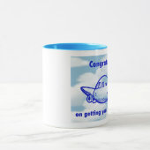 Mug Permis de pilotes. Obtention de vos ailes. (Centre)