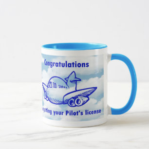 Mug Permis de pilotes. Obtention de vos ailes.