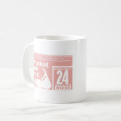 Mug Permis de plage Nantucket 2024 saumon (Devant gauche)