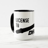 Mug Permis d'exploration Devis d'Humour Dentiste Amusa (Devant gauche)