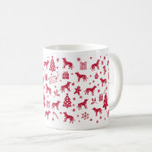 Mug Perro de Pastor Mallorquin Design de Noël (Devant droit)