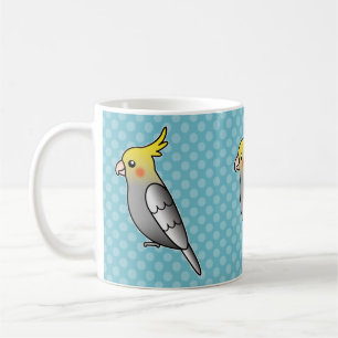Mug Perroquet Cacatoès Gris Dessin Animé