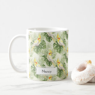 Mug Perroquet Cockatiel jaune et blanc joli Oiseau de 