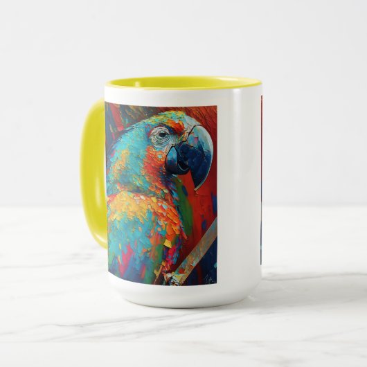 Mug Perroquet coloré Abstrait (Devant gauche)