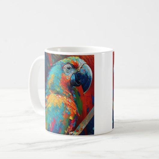 Mug Perroquet coloré Abstrait (Devant gauche)