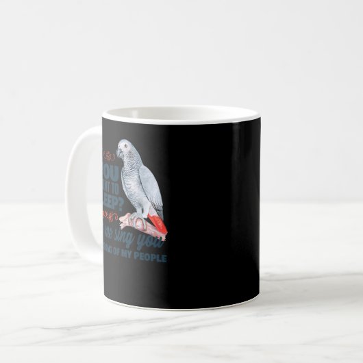Mug Perroquet gris africain  (Devant gauche)