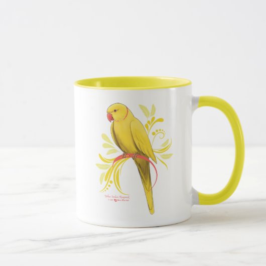 Mug Perroquet jaune de Ringneck d'Indien (Droite)