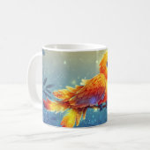 Mug perroquet lumineux perché sur une branche. (Devant gauche)