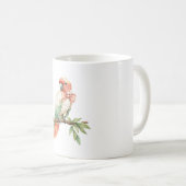 Mug Perroquet Perruche Menthe Blanche Pêche (Devant droit)