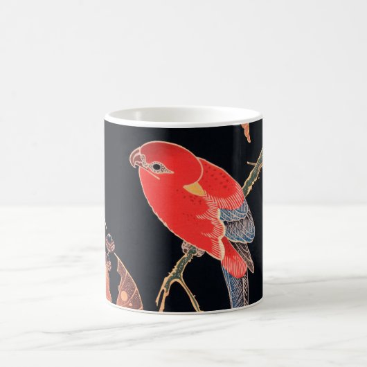 Mug Perroquet rouge sur la branche d'un arbre par Ito (Centre)