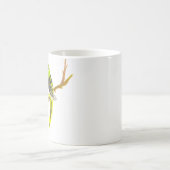 Mug Perroquet sur une branche. Peinture aquarelle. (Centre)