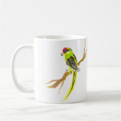 Mug Perroquet sur une branche. Peinture aquarelle. (Gauche)