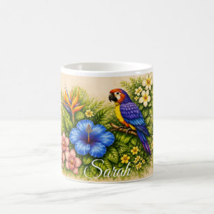 Mug Perroquet Tropical Vibrant Botanique Floral