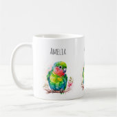 Mug Perroquet vert - Bébé mignon oiseau (Gauche)