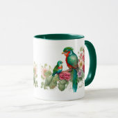 Mug Perroquet vert et bébé (Devant droit)