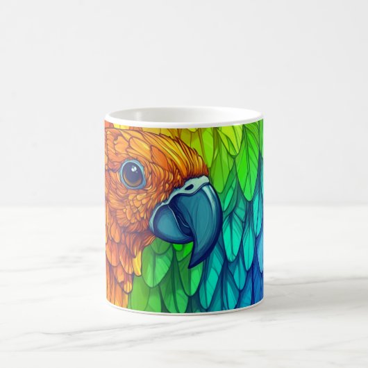 Mug perroquet vibrant et coloré (Centre)