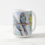 Mug Perroquets Budgies Mâles Nom (Devant droit)