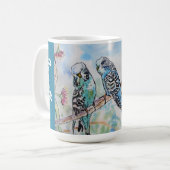 Mug Perroquets Budgies Mâles Nom (Devant gauche)