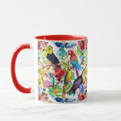 Mug Perroquets colorés d'aquarelle (Gauche)