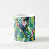 Mug perroquets colorés et fleurs exotiques (Centre)