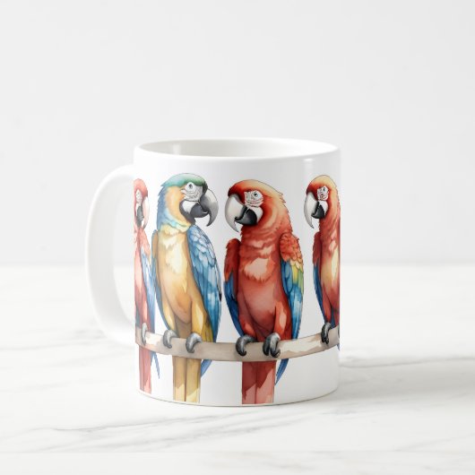 Mug Perroquets dans une rangée (Devant gauche)
