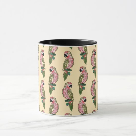 Mug Perroquets de style de Zentangle (Centre)