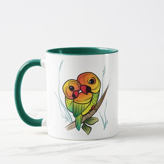 Mug Perroquets inséparables (Gauche)