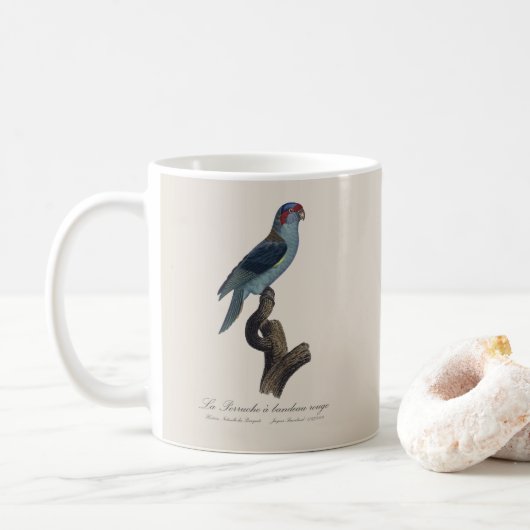 Mug Perruche a bandeau rouge / Musk Lorikeet (Avec donut)