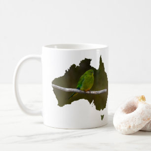 Mug Perruche à ventre orange rare forme Australie