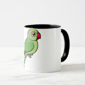 Mug perruche Rose-baguée (Devant droit)