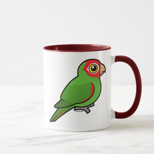 Mug perruche Rouge-masquée (Droite)