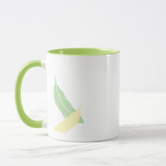 Mug Perruche verte en pastel (Gauche)