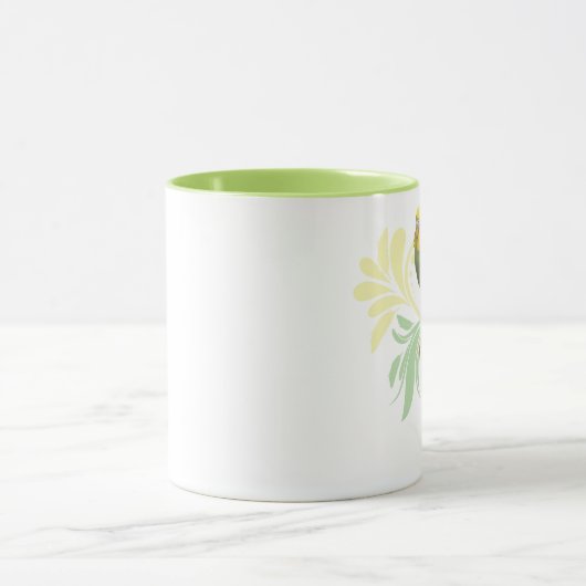 Mug Perruche verte en pastel (Centre)