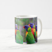Mug Perruches arc-en-ciel colorées mangeant (Devant droit)