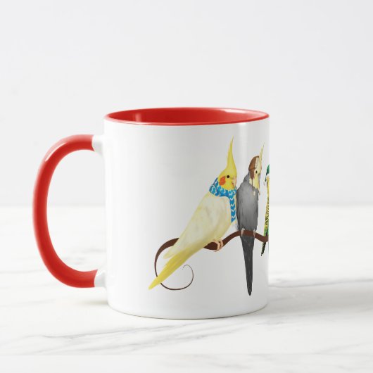 Mug Perruches et Cockatiels de Noël (Gauche)
