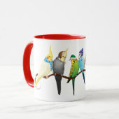 Mug Perruches et Cockatiels de Noël (Devant gauche)