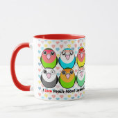 Mug perruches Pêche-faites face (Gauche)