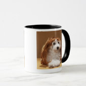 Mug Perruque de port de gingembre de chiot (Devant droit)