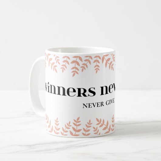 Mug Persistance des gagnants : Citation de vie motivat (Devant gauche)