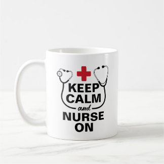 Mug Personalisé Conserver le calme et l'infirmière sur