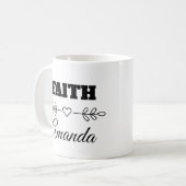 Mug Personalisé Faith Heart Christian (Devant gauche)