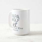 Mug Personalisé Papa Wolf Nature Silhouette (Devant gauche)