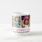 Mug Personalised Best Mummy Ever 4 Photo Collage  (Centre)