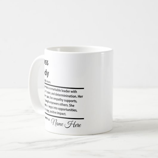 Mug Personalised Boss Lady Definition (Devant gauche)
