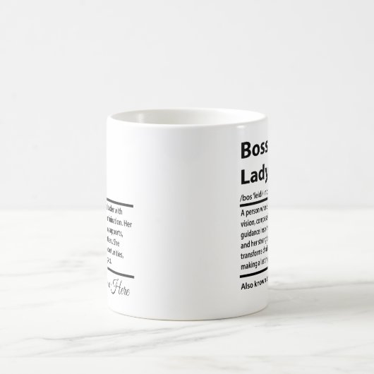 Mug Personalised Boss Lady Definition (Centre)