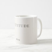 Mug Personalised Gratitude – Minimal Typography Design (Devant droit)